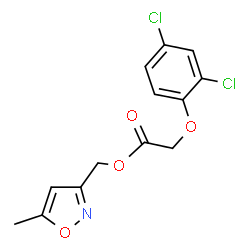 ChemSpider 2D Image | (5-Methyl-1,2-oxazol-3-yl)methyl (2,4-dichlorophenoxy)acetate | C13H11Cl2NO4
