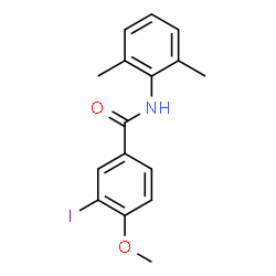 ChemSpider 2D Image | N-(2,6-Dimethylphenyl)-3-iodo-4-methoxybenzamide | C16H16INO2