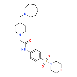 ChemSpider 2D Image | 2-[4-(1-Azepanylmethyl)-1-piperidinyl]-N-[4-(4-morpholinylsulfonyl)phenyl]acetamide | C24H38N4O4S