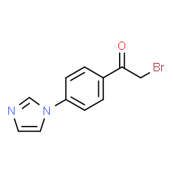 ChemSpider 2D Image | 2-Bromo-1-[4-(1H-imidazol-1-yl)phenyl]ethanone | C11H9BrN2O