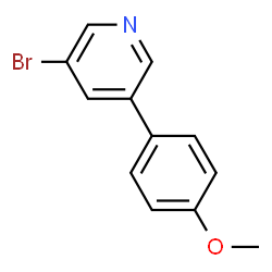 ChemSpider 2D Image | 3-Bromo-5-(4-methoxyphenyl)pyridine | C12H10BrNO