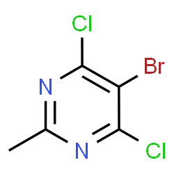 ChemSpider 2D Image | 5-Bromo-4,6-dichloro-2-methylpyrimidine | C5H3BrCl2N2