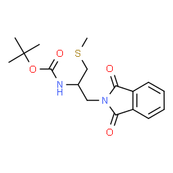 ChemSpider 2D Image | tert-butyl N-[1-(1,3-dioxo-2,3-dihydro-1H-isoindol-2-yl)-3-(methylsulfanyl)propan-2-yl]carbamate | C17H22N2O4S