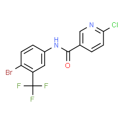 ChemSpider 2D Image | N-[4-Bromo-3-(trifluoromethyl)phenyl]-6-chloronicotinamide | C13H7BrClF3N2O