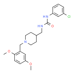 ChemSpider 2D Image | 1-(3-Chlorophenyl)-3-{[1-(2,5-dimethoxybenzyl)-4-piperidinyl]methyl}urea | C22H28ClN3O3