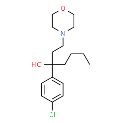 ChemSpider 2D Image | 3-(4-Chlorophenyl)-1-(4-morpholinyl)-3-heptanol | C17H26ClNO2