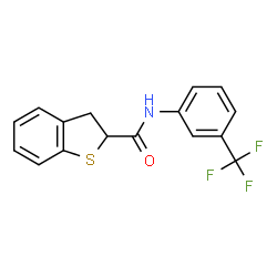 ChemSpider 2D Image | N-[3-(Trifluoromethyl)phenyl]-2,3-dihydro-1-benzothiophene-2-carboxamide | C16H12F3NOS