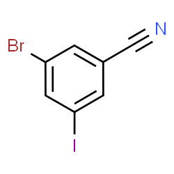 ChemSpider 2D Image | 3-Bromo-5-iodobenzonitrile | C7H3BrIN