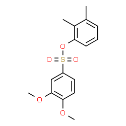 ChemSpider 2D Image | 2,3-Dimethylphenyl 3,4-dimethoxybenzenesulfonate | C16H18O5S