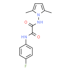 ChemSpider 2D Image | N-(2,5-Dimethyl-1H-pyrrol-1-yl)-N'-(4-fluorophenyl)ethanediamide | C14H14FN3O2