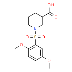 ChemSpider 2D Image | 1-[(2,5-Dimethoxyphenyl)sulfonyl]-3-piperidinecarboxylic acid | C14H19NO6S
