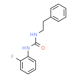 ChemSpider 2D Image | 1-(2-Fluorophenyl)-3-(2-phenylethyl)urea | C15H15FN2O