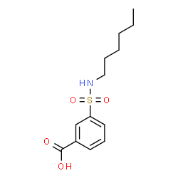 ChemSpider 2D Image | 3-(Hexylsulfamoyl)benzoic acid | C13H19NO4S