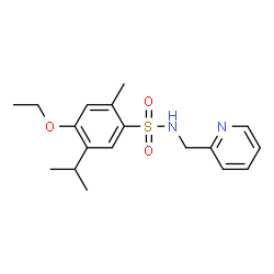 ChemSpider 2D Image | 4-Ethoxy-5-isopropyl-2-methyl-N-(2-pyridinylmethyl)benzenesulfonamide | C18H24N2O3S