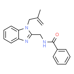 ChemSpider 2D Image | N-{[1-(2-Methyl-2-propen-1-yl)-1H-benzimidazol-2-yl]methyl}benzamide | C19H19N3O