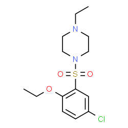 ChemSpider 2D Image | 1-[(5-Chloro-2-ethoxyphenyl)sulfonyl]-4-ethylpiperazine | C14H21ClN2O3S