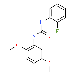 ChemSpider 2D Image | 1-(2,5-Dimethoxyphenyl)-3-(2-fluorophenyl)urea | C15H15FN2O3