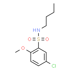 ChemSpider 2D Image | N-Butyl-5-chloro-2-methoxybenzenesulfonamide | C11H16ClNO3S