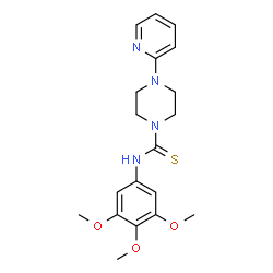 ChemSpider 2D Image | 4-(2-Pyridinyl)-N-(3,4,5-trimethoxyphenyl)-1-piperazinecarbothioamide | C19H24N4O3S