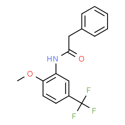 ChemSpider 2D Image | N-[2-Methoxy-5-(trifluoromethyl)phenyl]-2-phenylacetamide | C16H14F3NO2