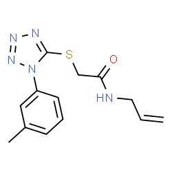 ChemSpider 2D Image | N-Allyl-2-(1-m-tolyl-1H-tetrazol-5-ylsulfanyl)-acetamide | C13H15N5OS