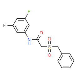 ChemSpider 2D Image | 2-(Benzylsulfonyl)-N-(3,5-difluorophenyl)acetamide | C15H13F2NO3S