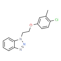 ChemSpider 2D Image | 1-[2-(4-Chloro-3-methylphenoxy)ethyl]-1H-benzotriazole | C15H14ClN3O