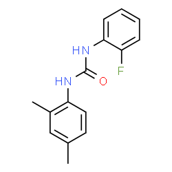 ChemSpider 2D Image | 1-(2,4-Dimethylphenyl)-3-(2-fluorophenyl)urea | C15H15FN2O