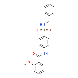 ChemSpider 2D Image | N-[4-(Benzylsulfamoyl)phenyl]-2-methoxybenzamide | C21H20N2O4S