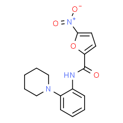 ChemSpider 2D Image | 5-Nitro-N-[2-(1-piperidinyl)phenyl]-2-furamide | C16H17N3O4