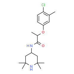 ChemSpider 2D Image | 2-(4-Chloro-3-methylphenoxy)-N-(2,2,6,6-tetramethyl-4-piperidinyl)propanamide | C19H29ClN2O2
