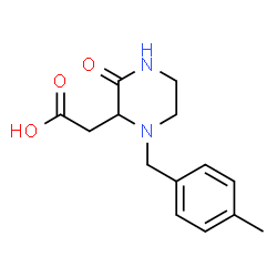 ChemSpider 2D Image | [1-(4-Methylbenzyl)-3-oxo-2-piperazinyl]acetic acid | C14H18N2O3