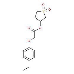 ChemSpider 2D Image | 1,1-Dioxidotetrahydro-3-thiophenyl (4-ethylphenoxy)acetate | C14H18O5S