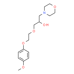 ChemSpider 2D Image | 1-[2-(4-Methoxyphenoxy)ethoxy]-3-(4-morpholinyl)-2-propanol | C16H25NO5