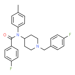 ChemSpider 2D Image | 4-Fluoro-N-[1-(4-fluorobenzyl)-4-piperidinyl]-N-(4-methylphenyl)benzamide | C26H26F2N2O