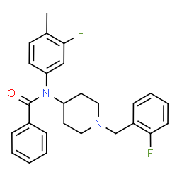 ChemSpider 2D Image | N-[1-(2-Fluorobenzyl)-4-piperidinyl]-N-(3-fluoro-4-methylphenyl)benzamide | C26H26F2N2O