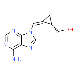 ChemSpider 2D Image | {(1S,2Z)-2-[(6-Amino-9H-purin-9-yl)methylene]cyclopropyl}methanol | C10H11N5O