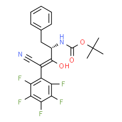 ChemSpider 2D Image | 2-Methyl-2-propanyl [(2S,3E)-4-cyano-3-hydroxy-4-(pentafluorophenyl)-1-phenyl-3-buten-2-yl]carbamate | C22H19F5N2O3