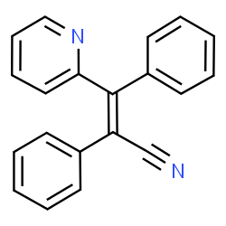 ChemSpider 2D Image | (2E)-2,3-Diphenyl-3-(2-pyridinyl)acrylonitrile | C20H14N2