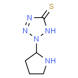 ChemSpider 2D Image | 2-(2-Pyrrolidinyl)-1,2-dihydro-5H-tetrazole-5-thione | C5H9N5S