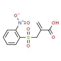 ChemSpider 2D Image | 2-{[(2-Nitrophenyl)sulfonyl]methyl}acrylic acid | C10H9NO6S