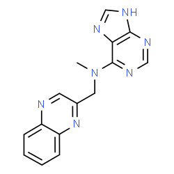 ChemSpider 2D Image | N-Methyl-N-(2-quinoxalinylmethyl)-1H-purin-6-amine | C15H13N7