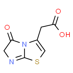 ChemSpider 2D Image | (5-Oxo-5,6-dihydroimidazo[2,1-b][1,3]thiazol-3-yl)acetic acid | C7H6N2O3S