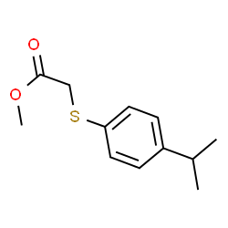 ChemSpider 2D Image | Methyl [(4-isopropylphenyl)sulfanyl]acetate | C12H16O2S