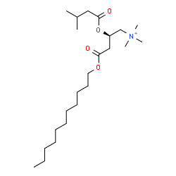 ChemSpider 2D Image | (2R)-N,N,N-Trimethyl-2-[(3-methylbutanoyl)oxy]-4-oxo-4-(undecyloxy)-1-butanaminium | C23H46NO4