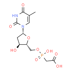 ChemSpider 2D Image | 5'-O-[(Carboxymethyl)(hydroxy)phosphoryl]thymidine | C12H17N2O9P