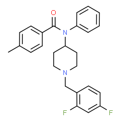 ChemSpider 2D Image | N-[1-(2,4-Difluorobenzyl)-4-piperidinyl]-4-methyl-N-phenylbenzamide | C26H26F2N2O