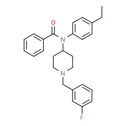 ChemSpider 2D Image | N-(4-Ethylphenyl)-N-[1-(3-fluorobenzyl)-4-piperidinyl]benzamide | C27H29FN2O