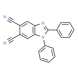 ChemSpider 2D Image | 1,2-Diphenyl-1H-benzimidazole-5,6-dicarbonitrile | C21H12N4