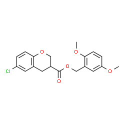 ChemSpider 2D Image | 2,5-Dimethoxybenzyl 6-chloro-3-chromanecarboxylate | C19H19ClO5